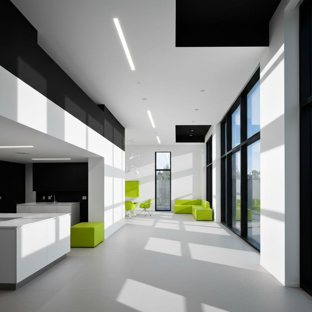 Modern pediatric dental clinic interior
